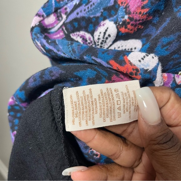 Free People Women Dress XS Blue Floral Deep V Josie Mini Date Night‎ Summer - Picture 10 of 12